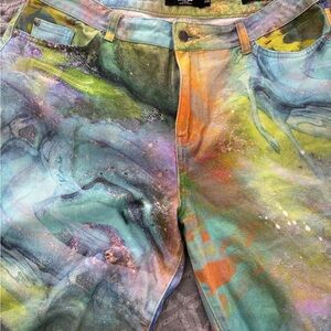 Jaded London Multicolor marble  Abstract Jeans plus